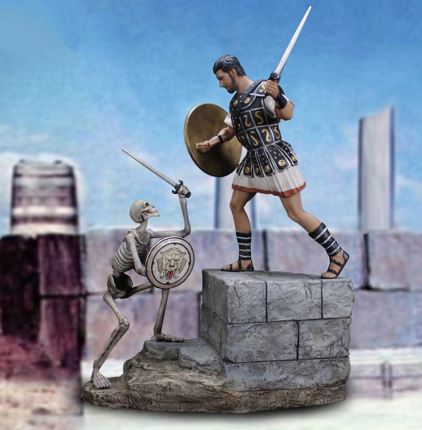 Ray Harryhausen Skeleton Battle Scene Diorama - Prototype Shown View 1
