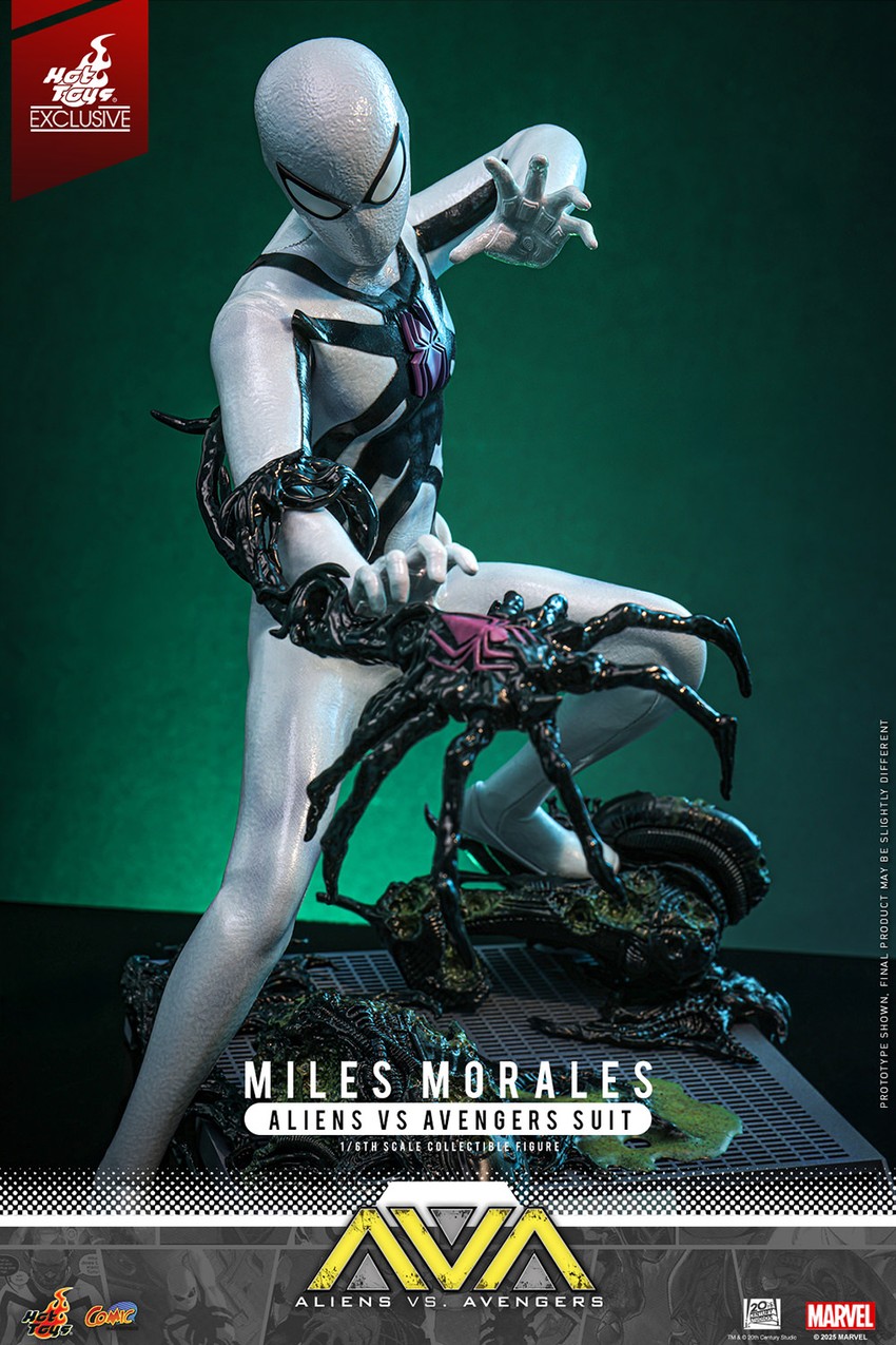 Hot Toys スパイダーマン Aliens vs Avengers Suit Miles Morales (Aliens Vs. Avengers Suit) Sixth Scale Figure by Hot