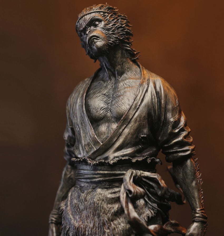 Manas SUM Indignation (Bronze Version) Statues - Prototype Shown View 3