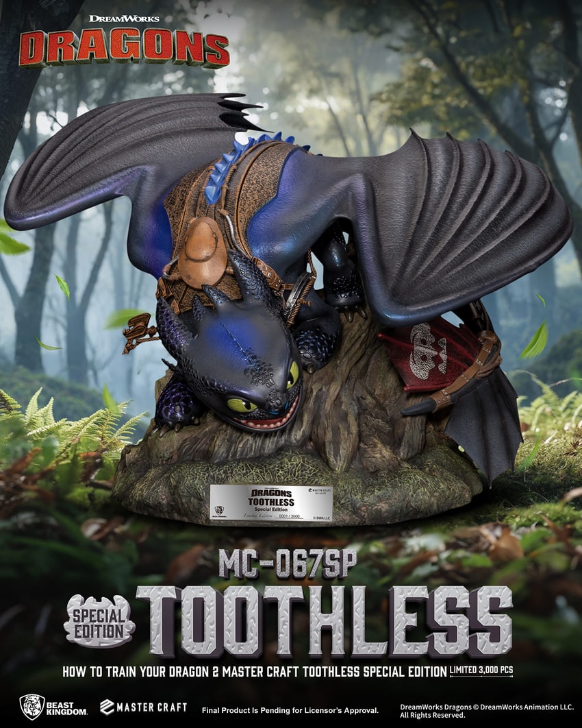 How to Train Your Dragon Toothless (Special Edition) Statues - Prototype Shown View 6