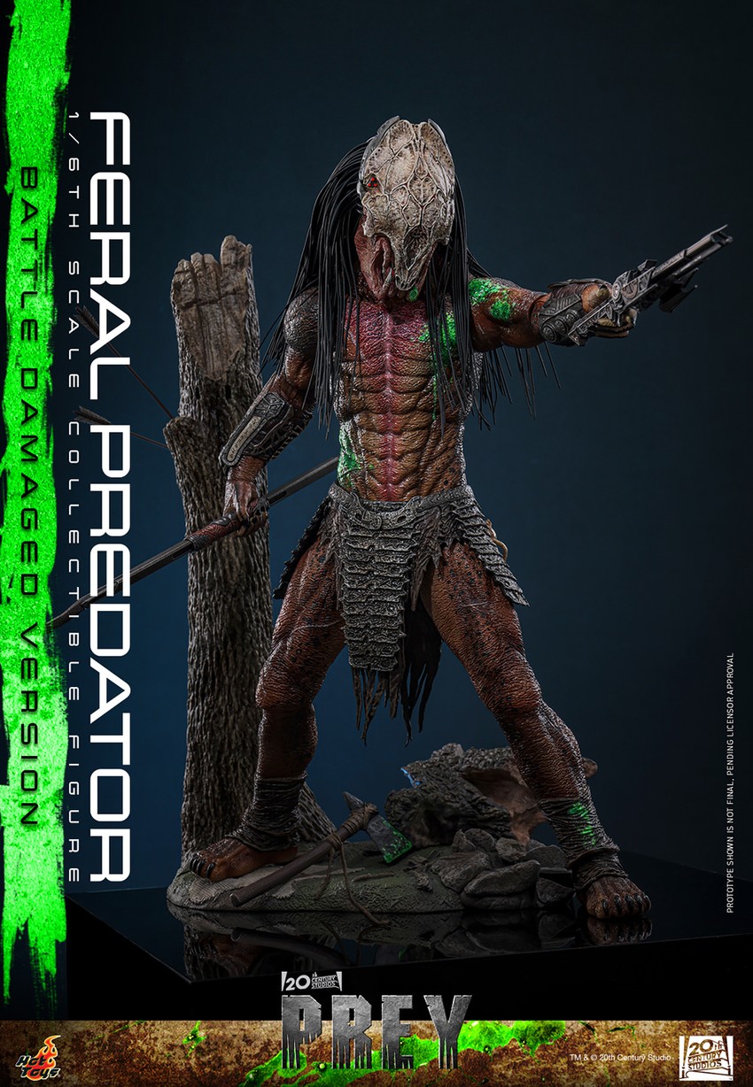 Feral Predator (Battle Damaged Version) Sixth Scale Figure by Hot