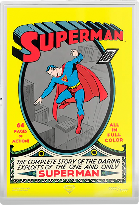 DC Comics Superman #1: Summer 1939 Foil Silver Collectible - Prototype Shown View 6