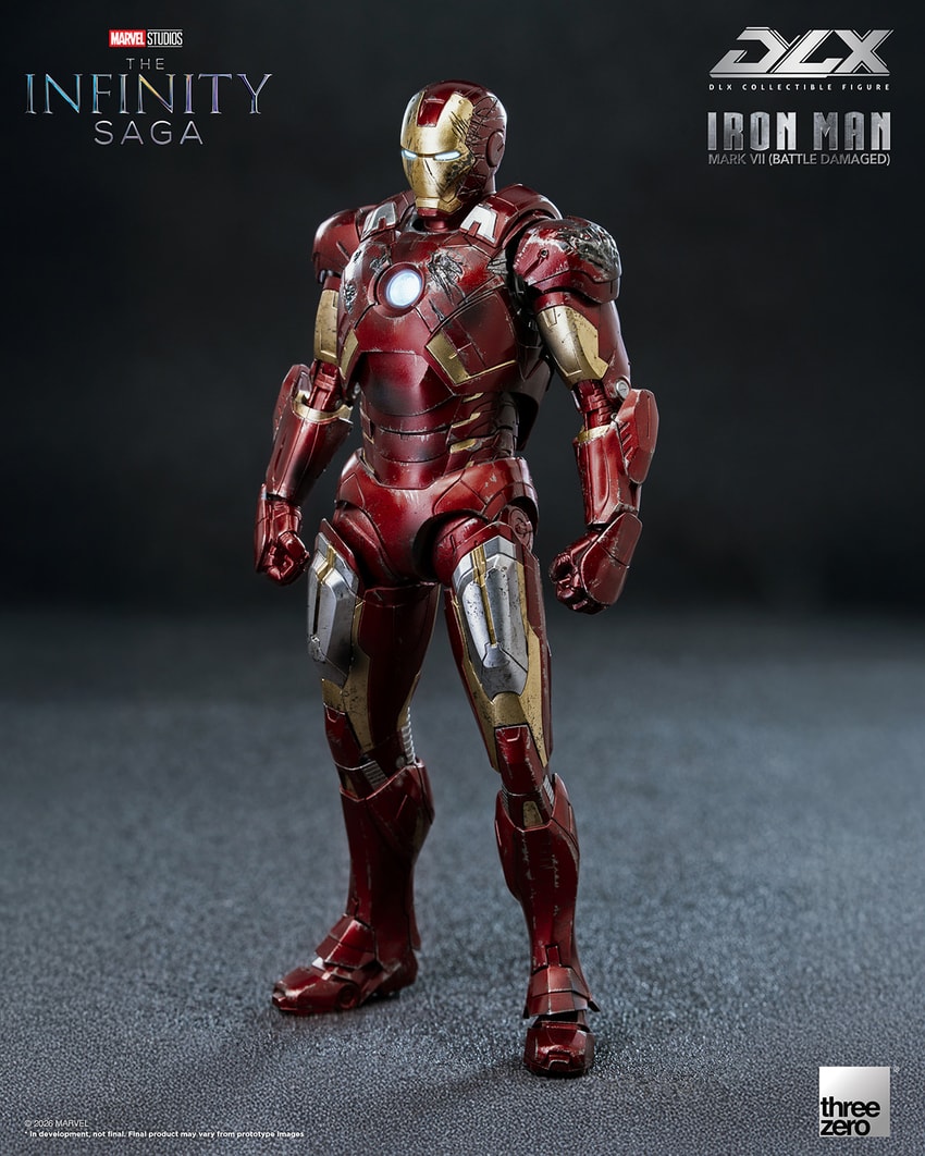 DLX Iron Man Mark 7 (Battle Damaged) Action Figure by threezero