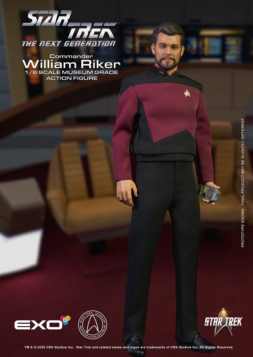 Star Trek Commander William T. Riker (Essential Version) Sixth Scale Figure - Prototype Shown View 6