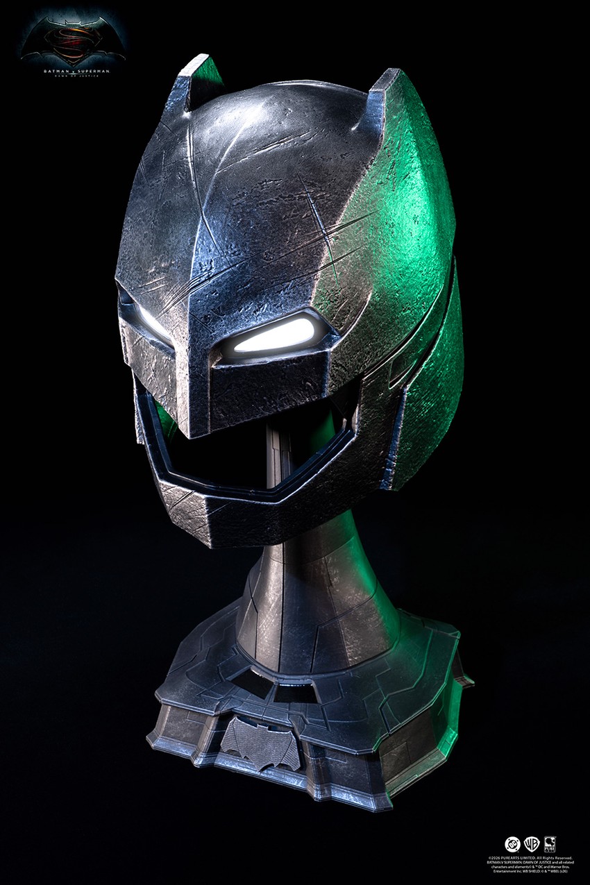 DC Comics Armored Batman Helmet Art Mask Prop Replica - Prototype Shown View 1