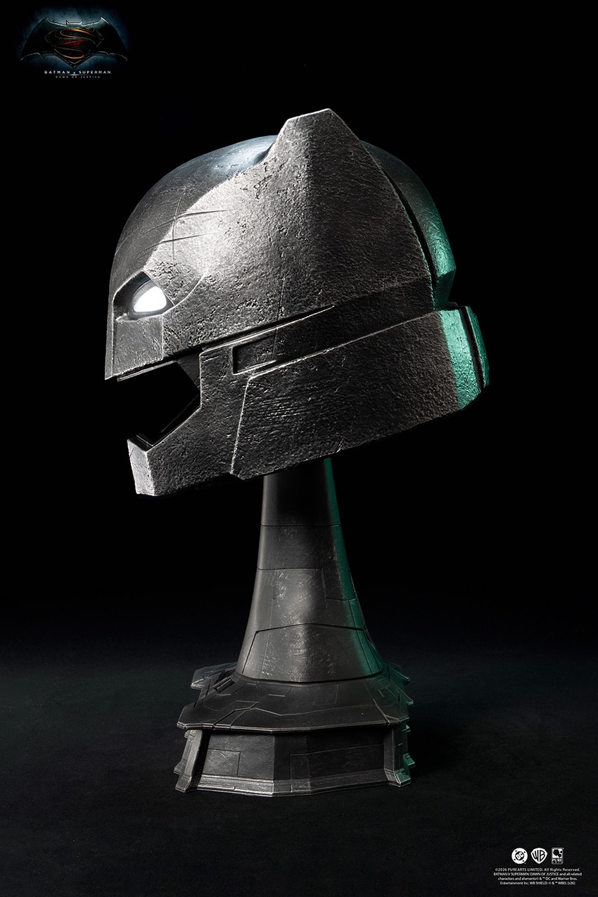 DC Comics Armored Batman Helmet Art Mask Prop Replica - Prototype Shown View 5