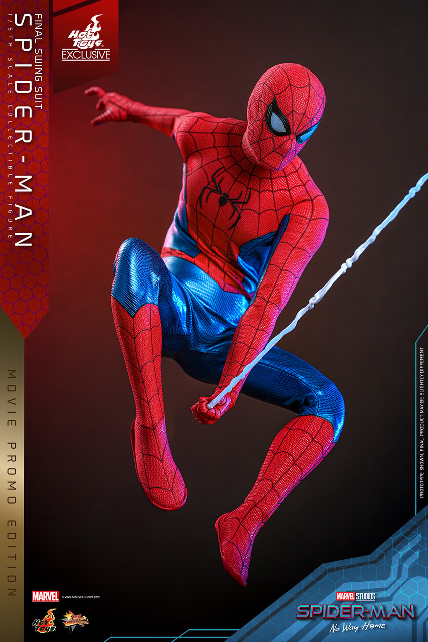 Marvel Spider-Man (Final Swing Suit) (Movie Promo Edition) Sixth Scale Figure  Exclusive Edition - Prototype Shown View 3