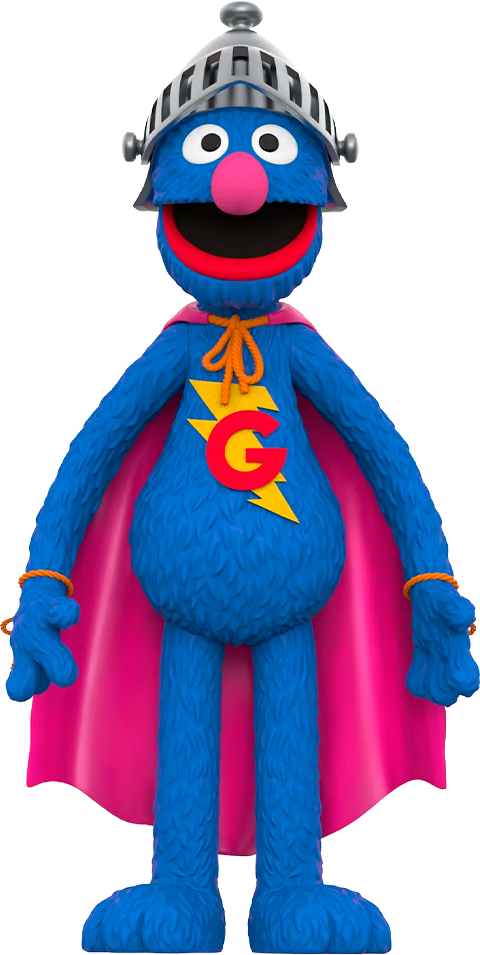 Sesame Street Super Grover Vinyl Collectible - Prototype Shown View 6