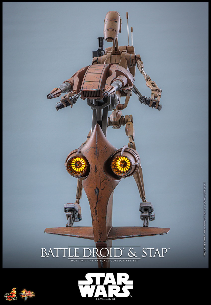 SF・ファンタジー・ホラー STAP AND BATTLE DROID Battle Droid and STAP™ Sixth Scale Figure Set by Hot Toys