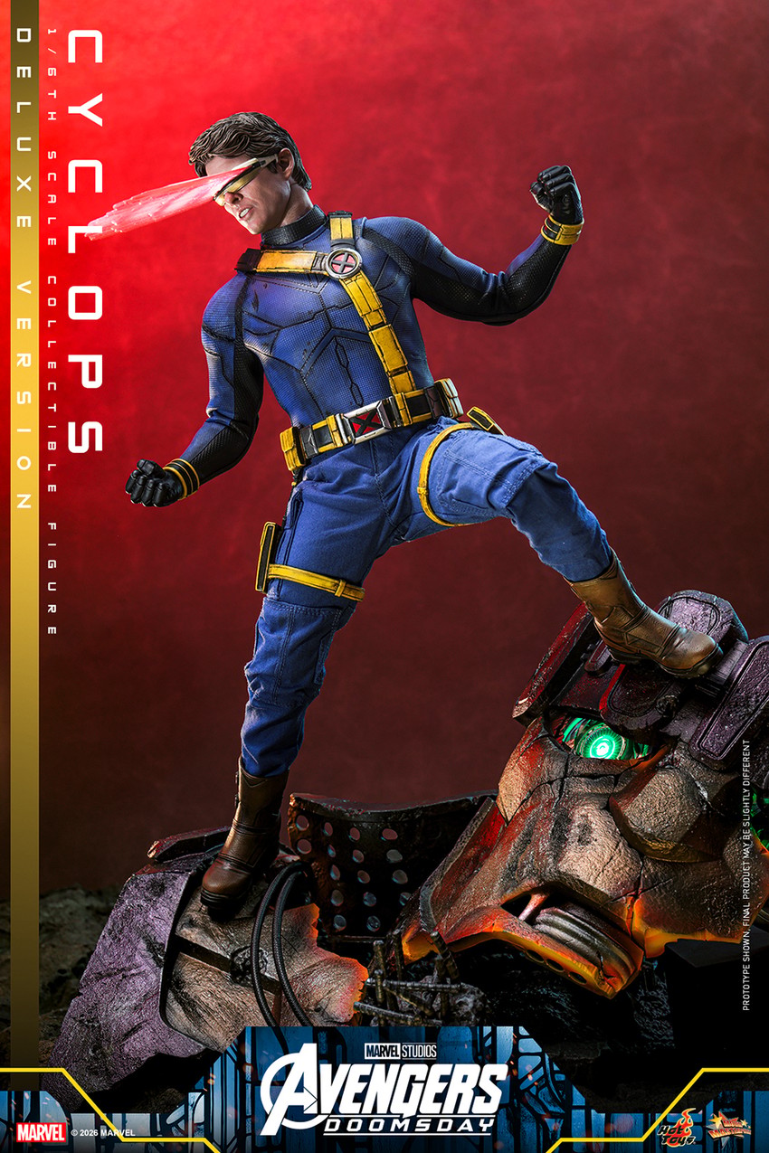 Marvel Cyclops (Deluxe Edition) Sixth Scale Figure - Prototype Shown View 6