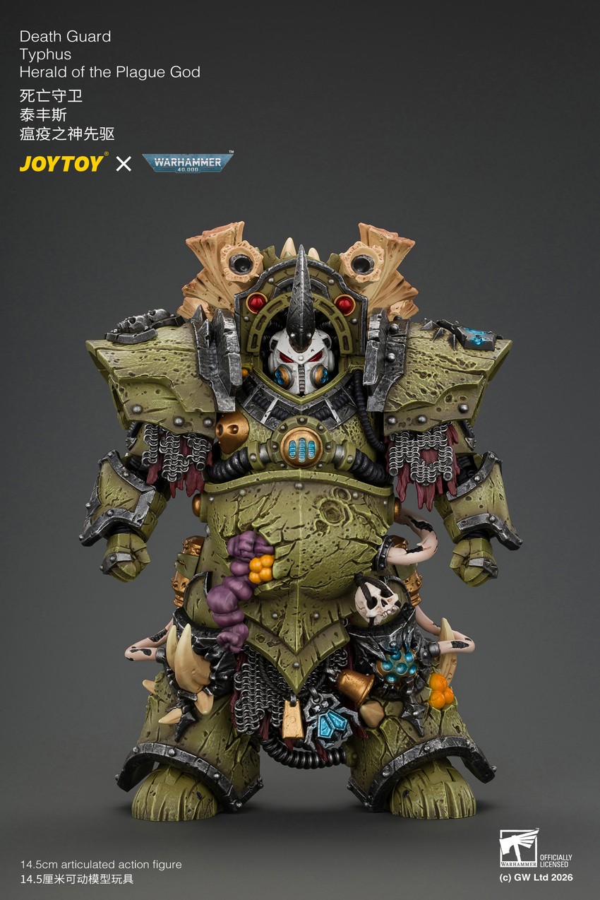 Warhammer 40K Death Guard Typhus, Herald of the Plague God Action Figure - Prototype Shown View 2