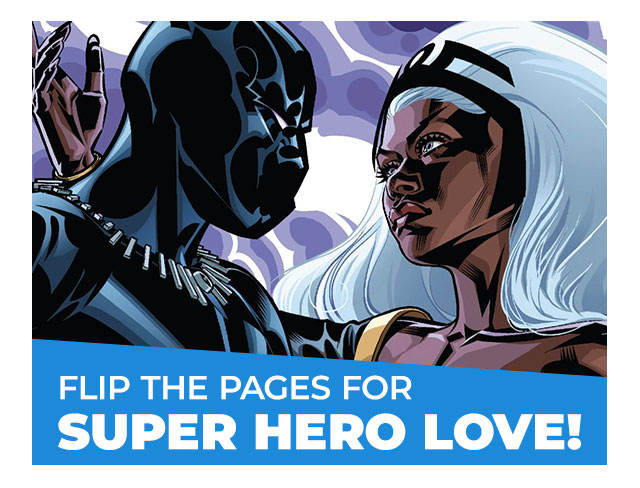 Flip the Pages for Super Hero Love!