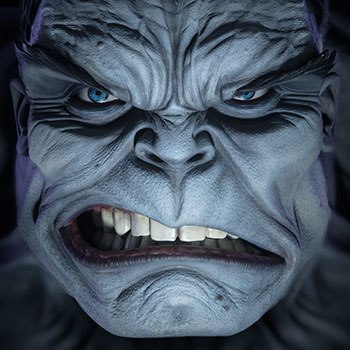 Gray Hulk Life-Size Bust