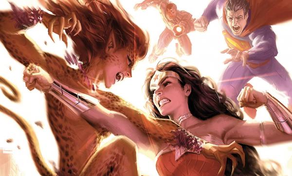 Justice League: Wonder Woman vs Cheetah Art Print