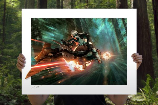 Endor Chase Art Print