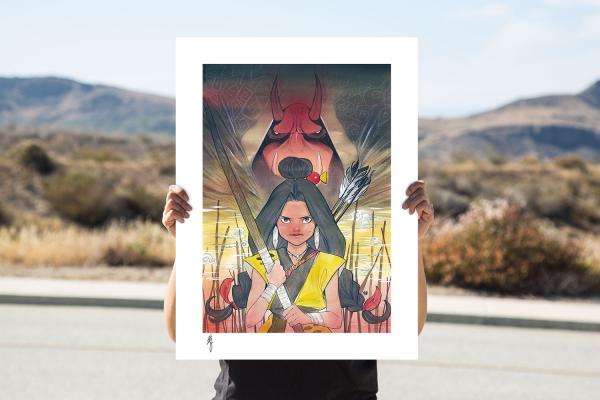 Demon Days: Moonstar & Red Hulk Art Print