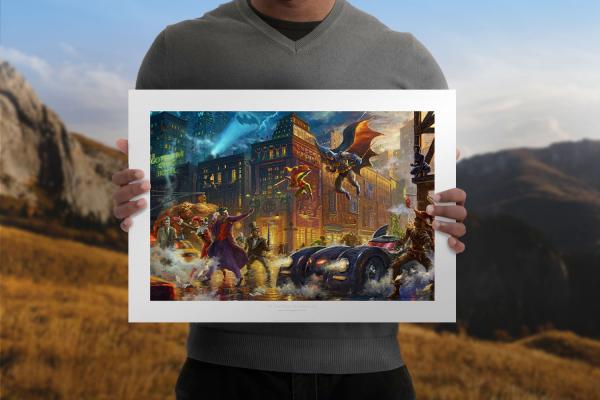 The Dark Knight Saves Gotham City Art Print