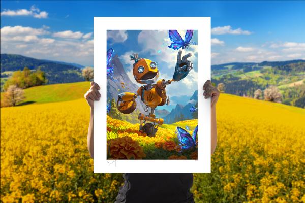 Fresh Cut Grass: Smiley Day! Art Print
