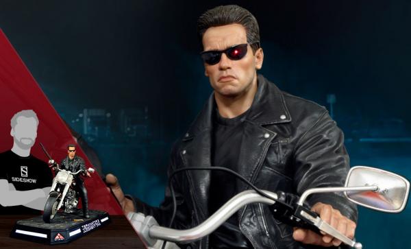 T-800 on Motorcycle Statue