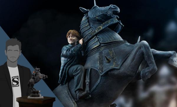 Ron Weasley at the Wizard Chess Deluxe 1:10 Scale Statue