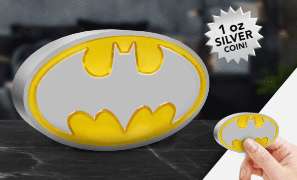Batman Logo 1oz Silver Coin Silver Collectible