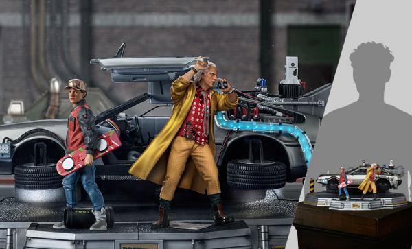 DeLorean Set Full Deluxe Version 1:10 Scale Statue
