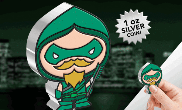 Green Arrow 1oz Silver Coin Silver Collectible