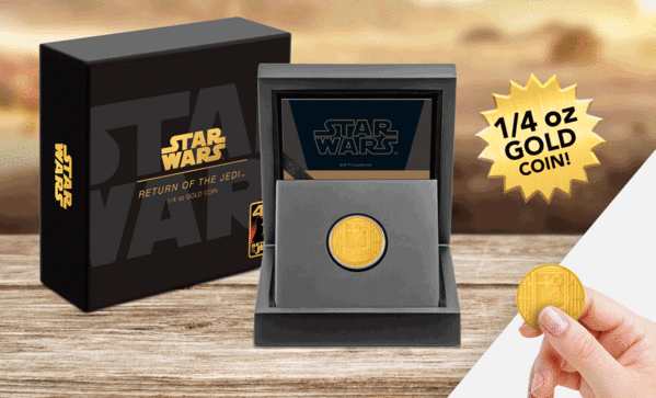 Star Wars: Return of the Jedi 40th Anniversary ¼oz Gold Coin Gold Collectible