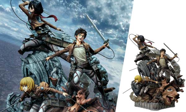 Eren, Mikasa, & Armin Quarter Scale Statue