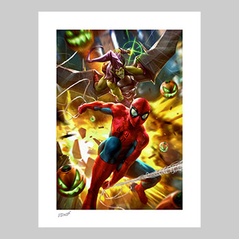 Spider-Man vs Green Goblin Art Print