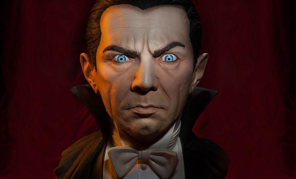 Dracula Bela Lugosi PAINTED 1:1 scale 360 Series 15.5" Tall Bust DAMAGED BOX S 