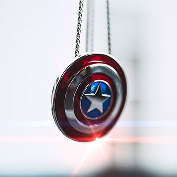 Captain America Shield Necklace - Small Jewelry