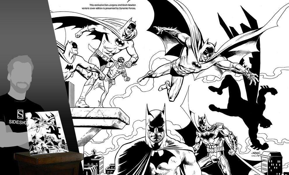 Detective Comics 1000 Dynamic Forces Exclusive Wraparound Art Variant Cover By Dan Jurgens And Kevin Nowland Virgin Black And White Pure Line Art Edition Sideshow Collectibles