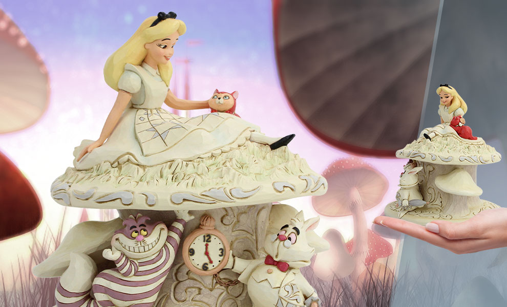 White Woodland Alice in Wonderland Figurine
