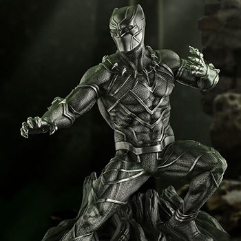 Black Panther Guardian Figurine Pewter Collectible