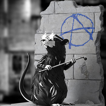 Anarchy Rat Polystone Statue