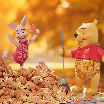 Pooh and Piglet Fall Figurine