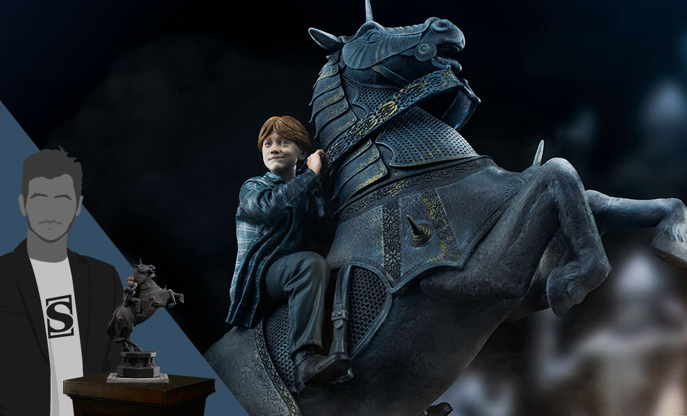 Ron Weasley at the Wizard Chess Deluxe 1:10 Scale Statue