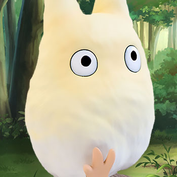 Found You! Small White Totoro Statue