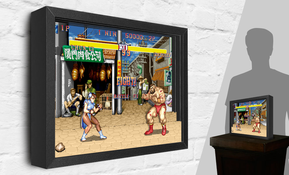 Street Fighter Chun-Li vs. Zangief Shadow box art