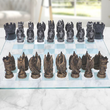 Kingdom of the Dragon Chess Set Board Game