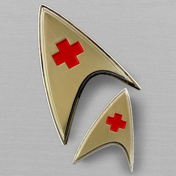 Enterprise Medical Badge and Pin Set Prop Replica