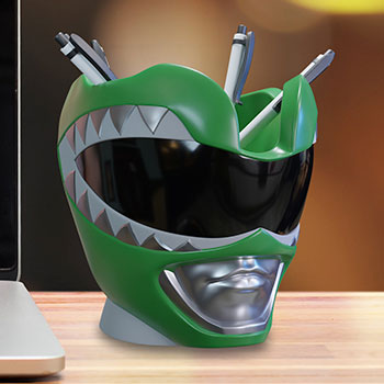 Green Ranger Helmet Pen Holder Office Supplies