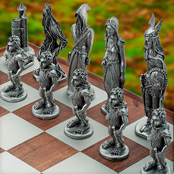 War of the Rings™ Chess Set Pewter Collectible