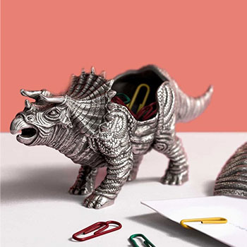 Triceratops Container Pewter Collectible