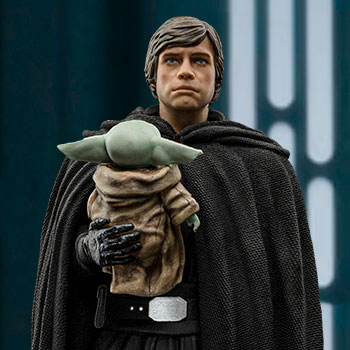 Luke Skywalker and Grogu 1:10 Scale Statue