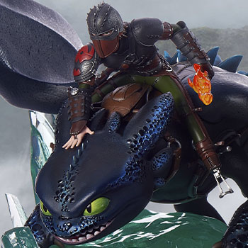 Toothless & Hiccup Statue