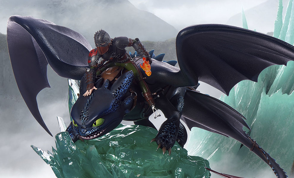 Toothless & Hiccup Statue