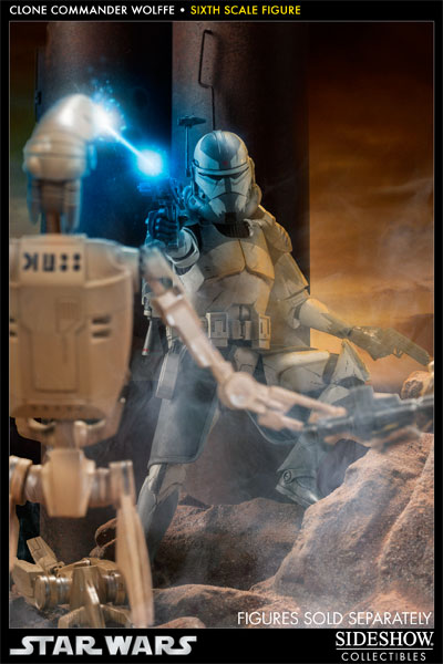 Sideshow 1/6 Star Wars Clone Clonetrooper Commander Wolffe Head Sculpt 