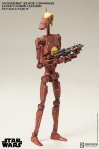 Gallery Image of Geonosis Commander Battle Droid and Count Dooku Hologram Sixth Scale Figure